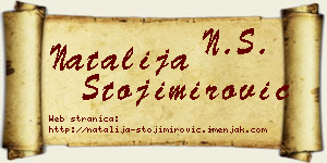 Natalija Stojimirović vizit kartica